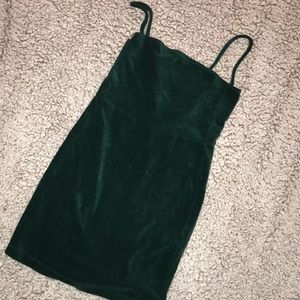 Green corduroy dress